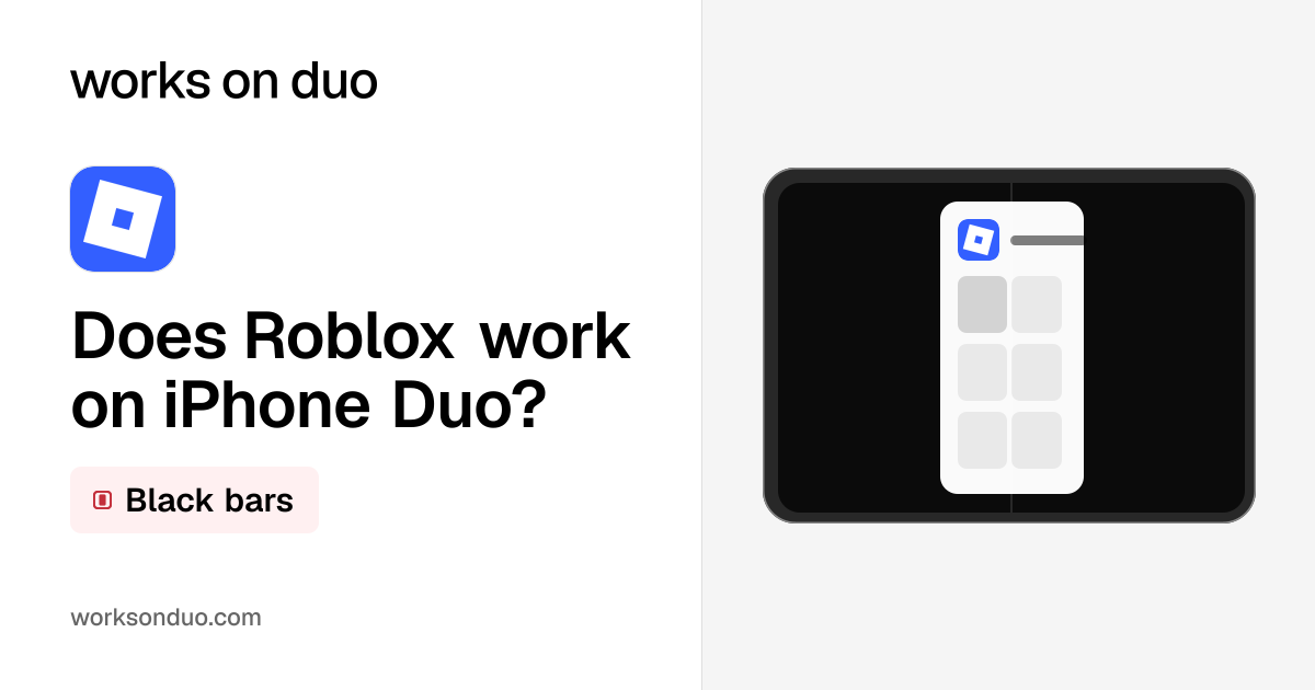 Roblox on iPhone Duo: Black Bars — WorksOnDuo